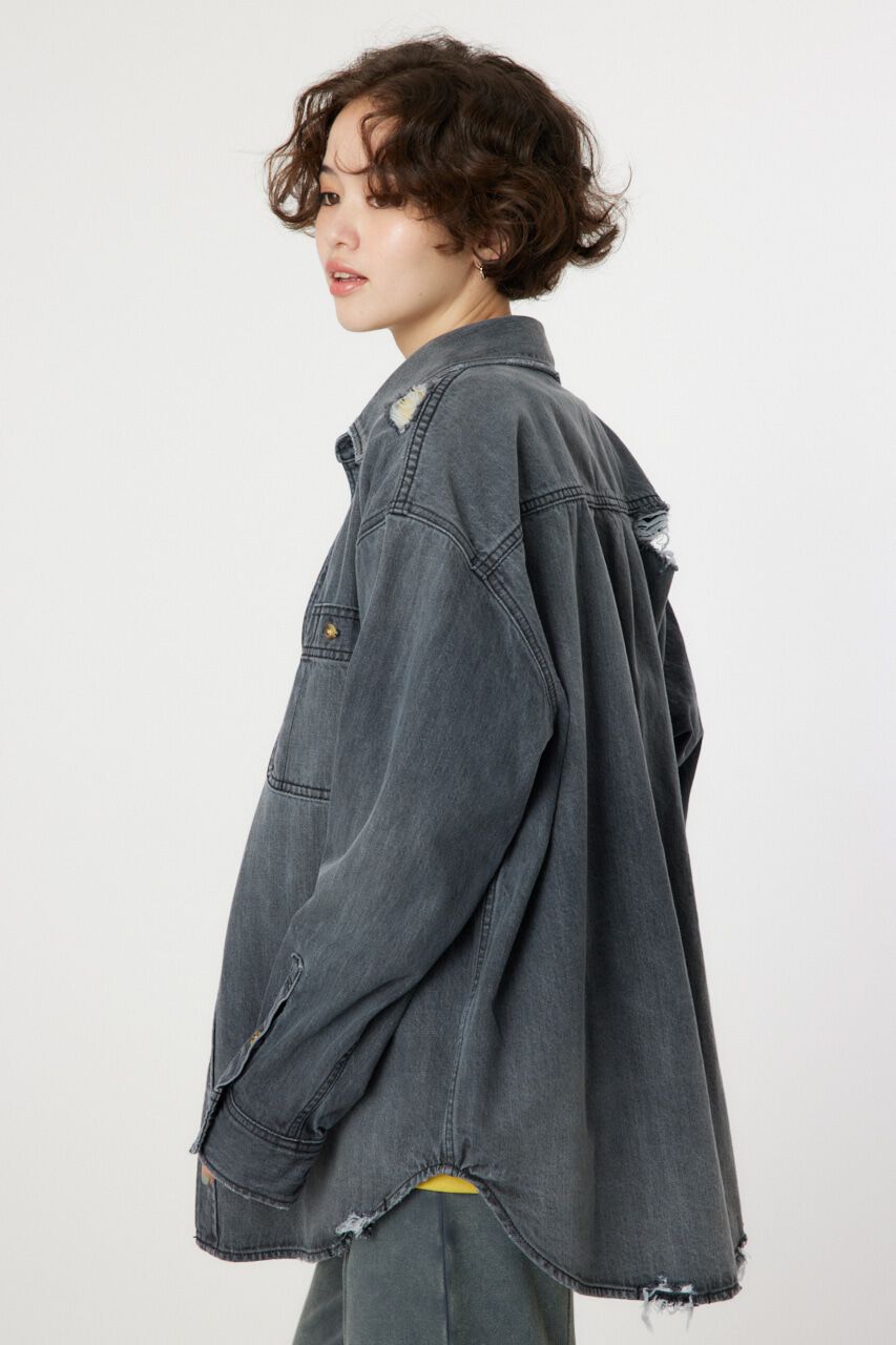 RODEO CROWNS「ダメージデニムシャツ」|シャツ・ブラウス|