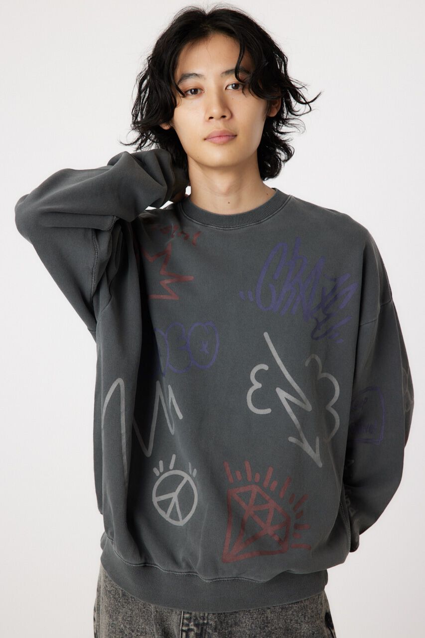 RODEO CROWNS「ピグメントラクガキスウェット」|パーカー|