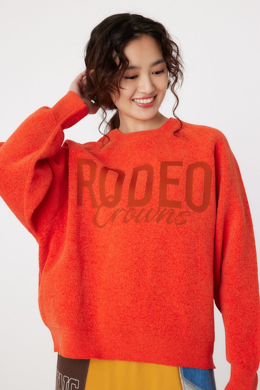 RODEO CROWNS「モールエンボスロゴニットトップス」|ニット・セーター|