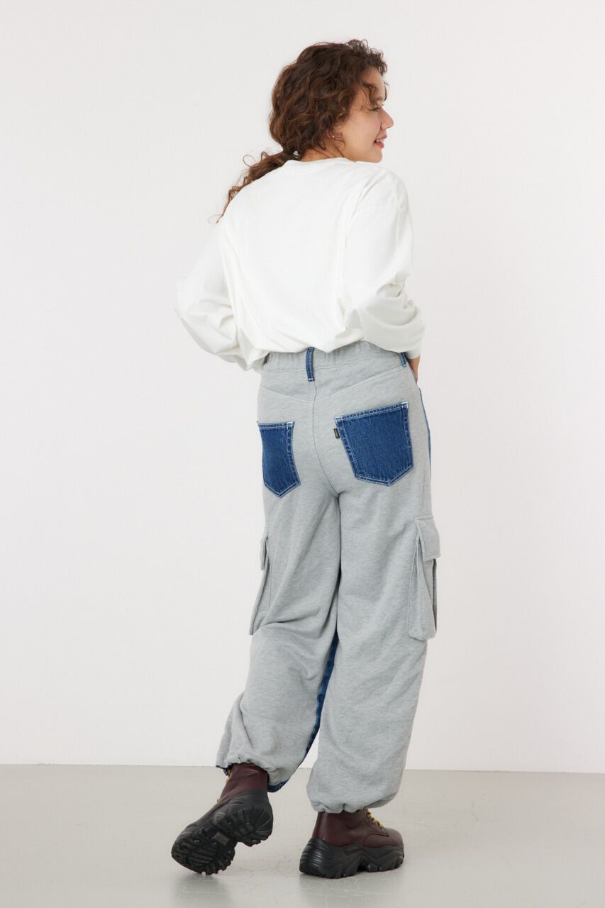 RODEO CROWNS「デニムコンビカーゴパンツ」|デニム|