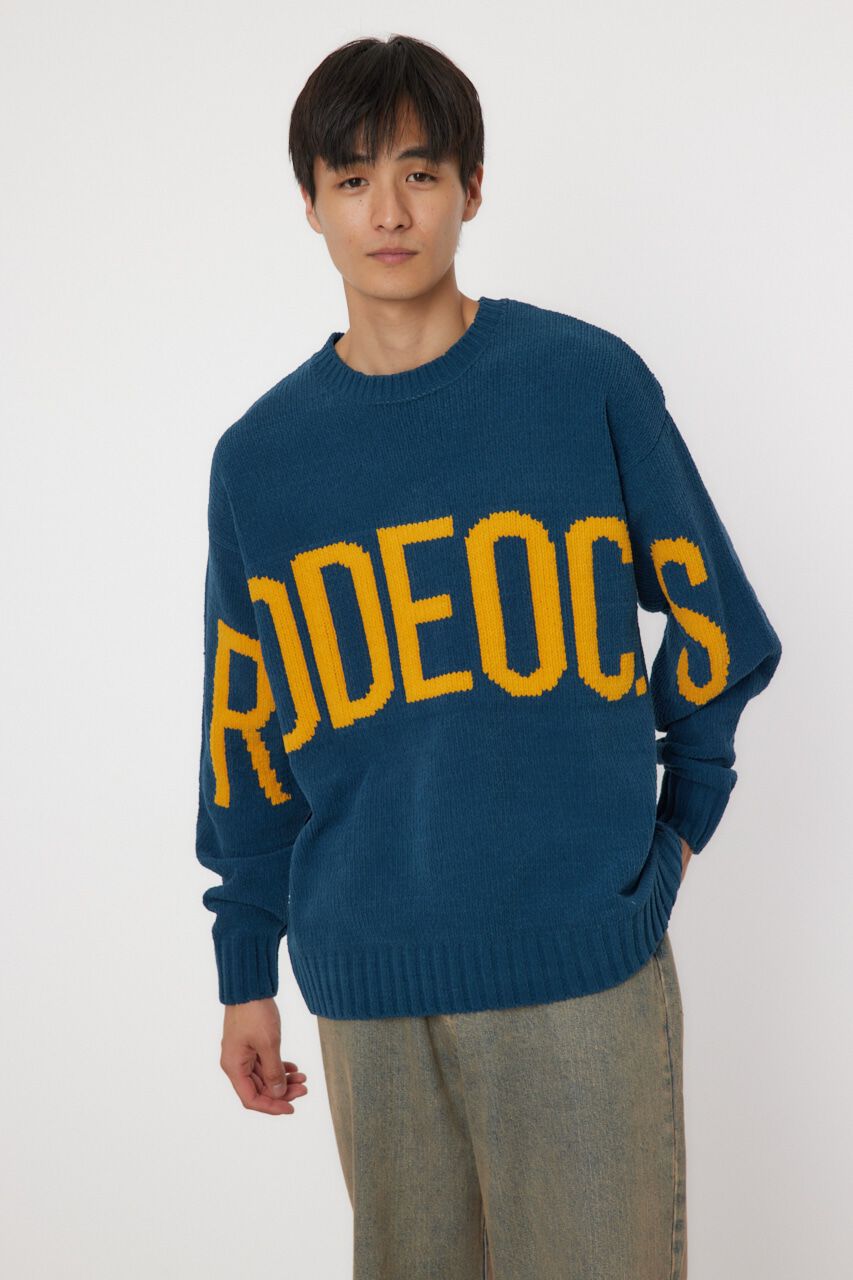 RODEO CROWNS「モールビッグロゴニットトップス」|ニット・セーター|NVY