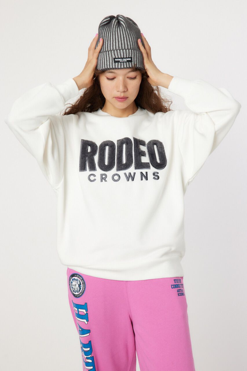 RODEO CROWNS「フェイクファーロゴスウェットトップス」|パーカー|
