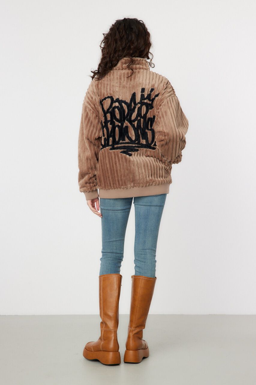 RODEO CROWNS「ハリヌキバックLOGOフェイクファージャケット」|ブルゾン・スタジャン|