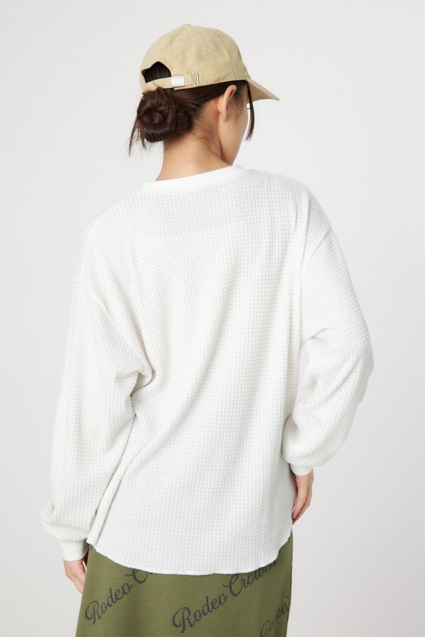 RODEO CROWNS「ラメワッフルトップス」|Tシャツ・カットソー|