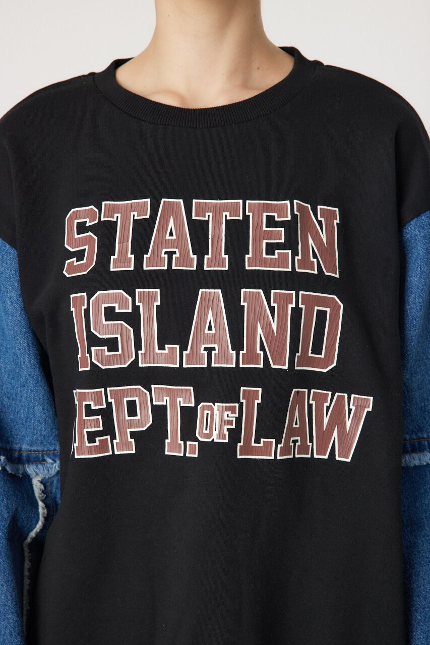 RODEO CROWNS「デニムドッキングスウェットワンピース」|ワンピース|