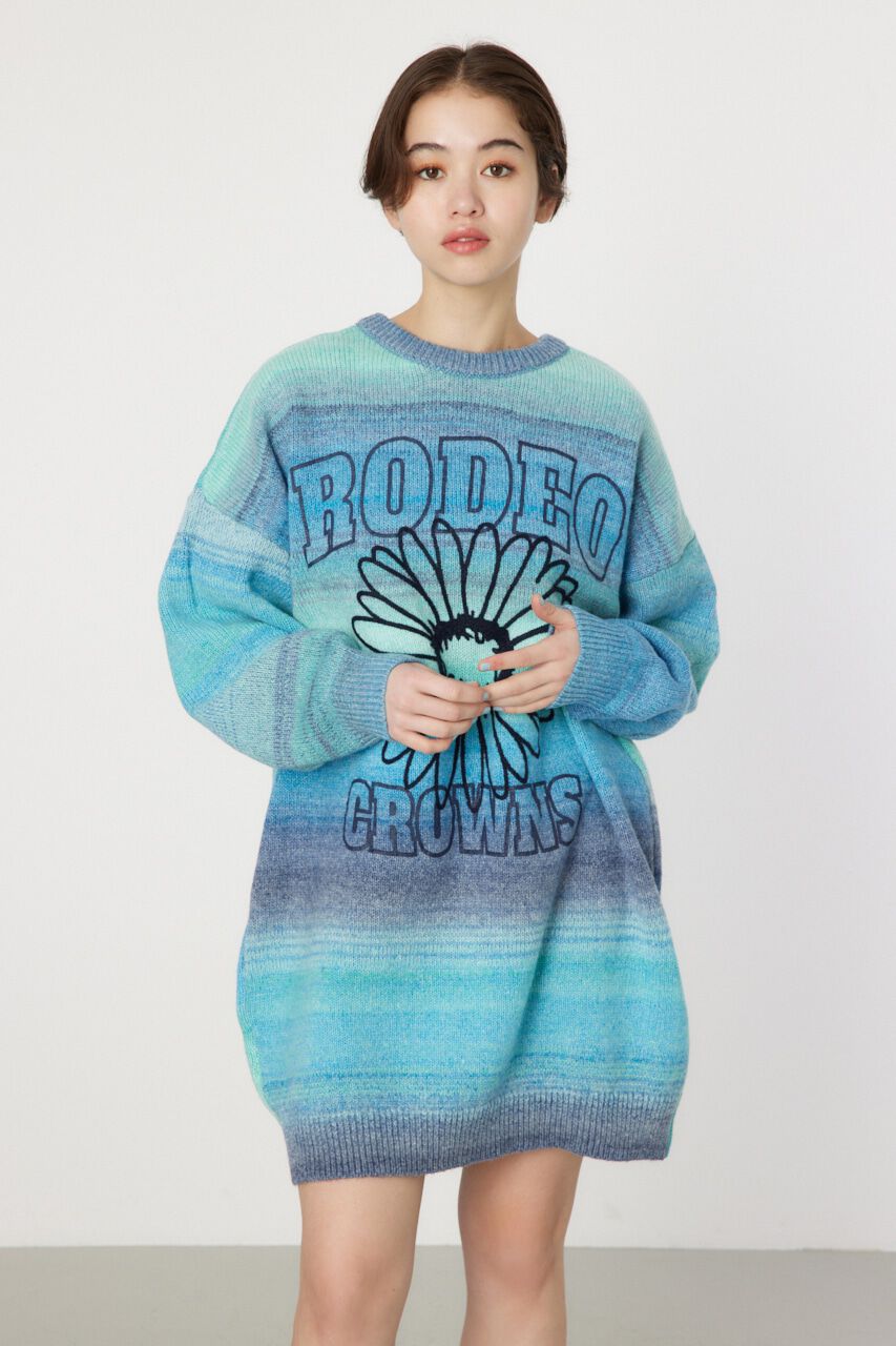 RODEO CROWNS「2wayフラワーニットワンピース」|ワンピース|BLU