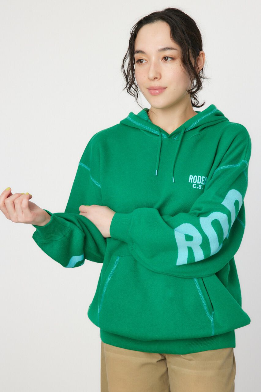 RODEO CROWNS「スウェットライクバックロゴニットフーディー」|ニット・セーター|