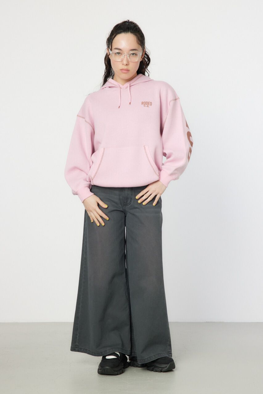 RODEO CROWNS「スウェットライクバックロゴニットフーディー」|ニット・セーター|