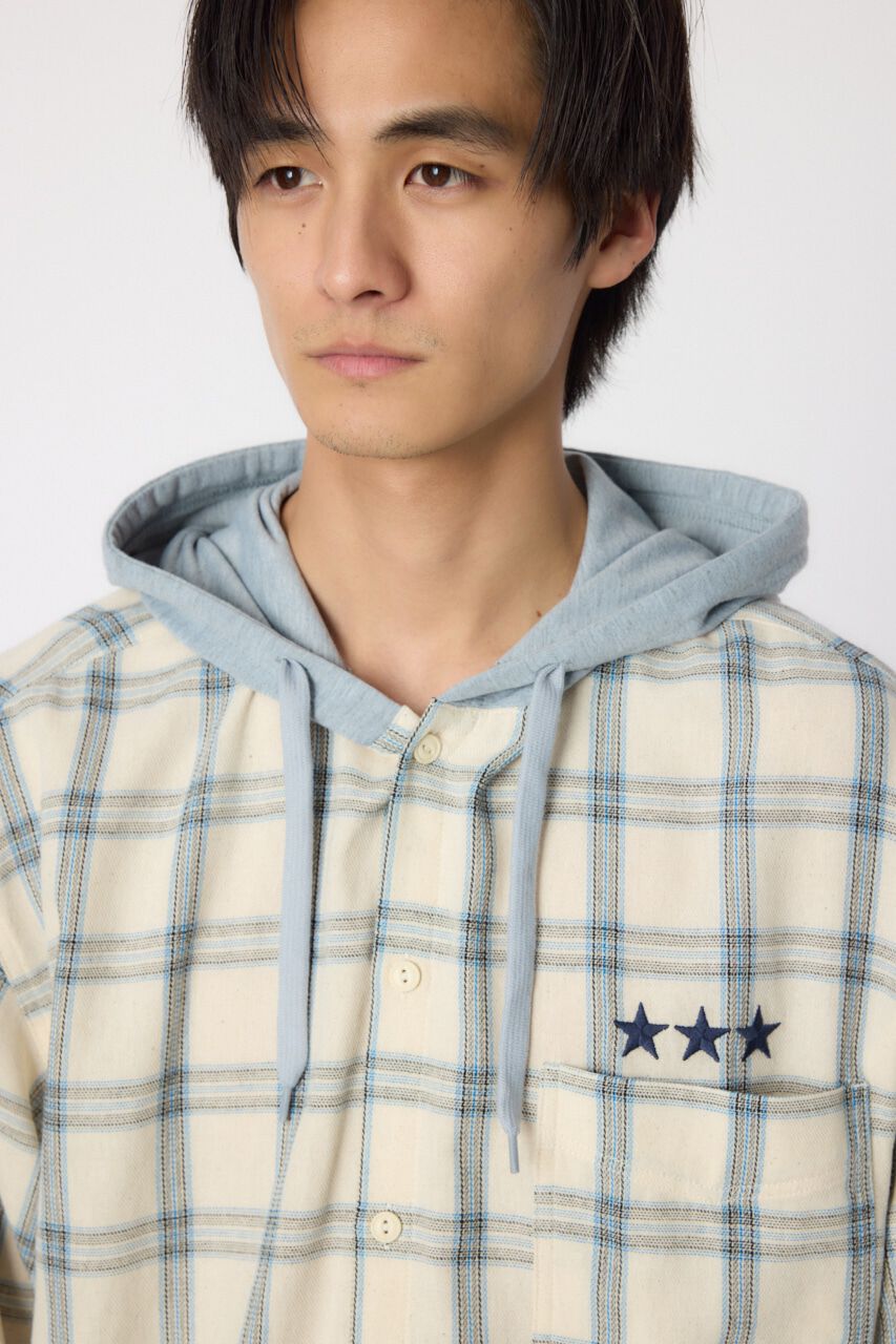 RODEO CROWNS「フーデッドチェックシャツ」|シャツ・ブラウス|