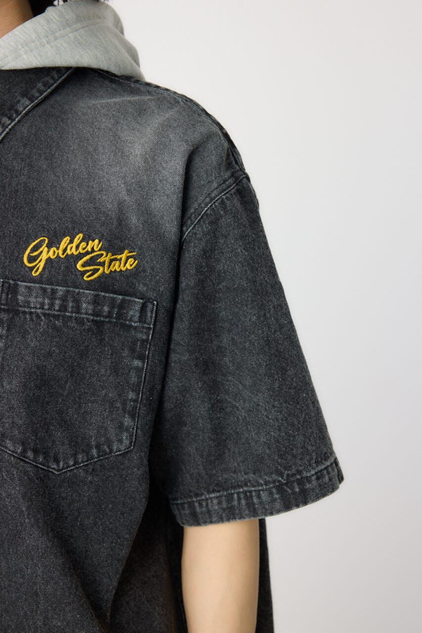 RODEO CROWNS「バックロゴフードデニムシャツ」|シャツ・ブラウス|