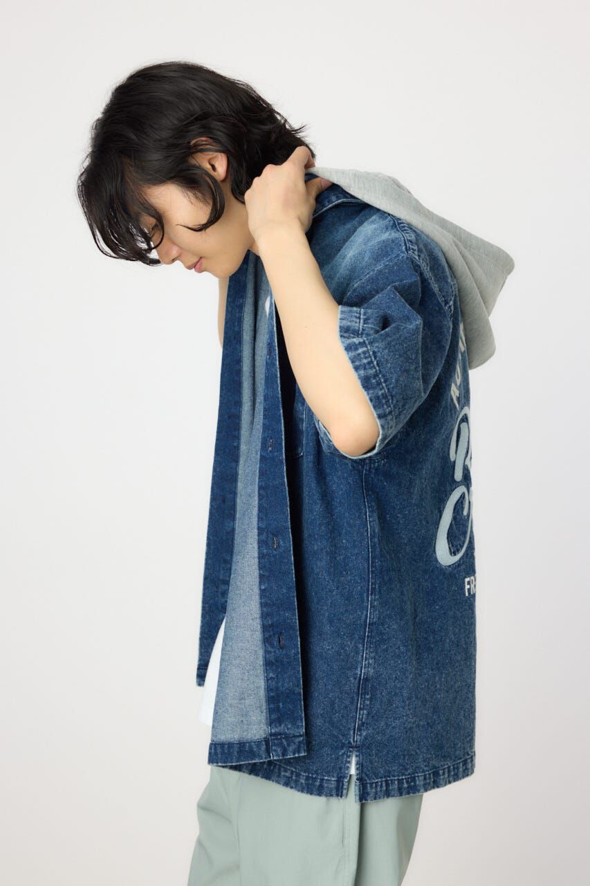 RODEO CROWNS「バックロゴフードデニムシャツ」|シャツ・ブラウス|