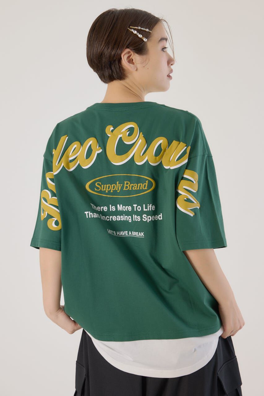 RODEO CROWNS「フェイクレイヤードスクリプトロゴ Tシャツ」|Tシャツ・カットソー|