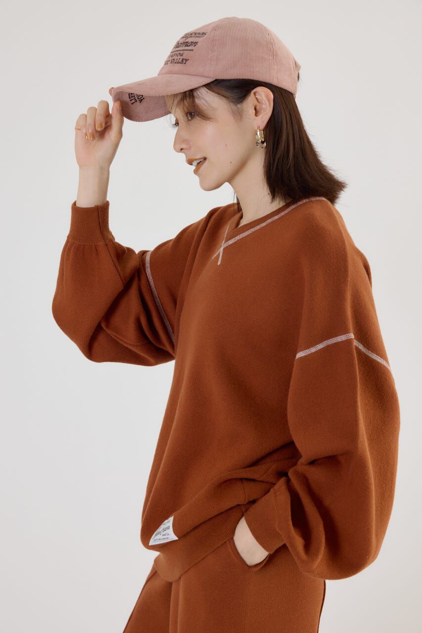 RODEO CROWNS「スウェットライク Vネックトップス」|ニット・セーター|