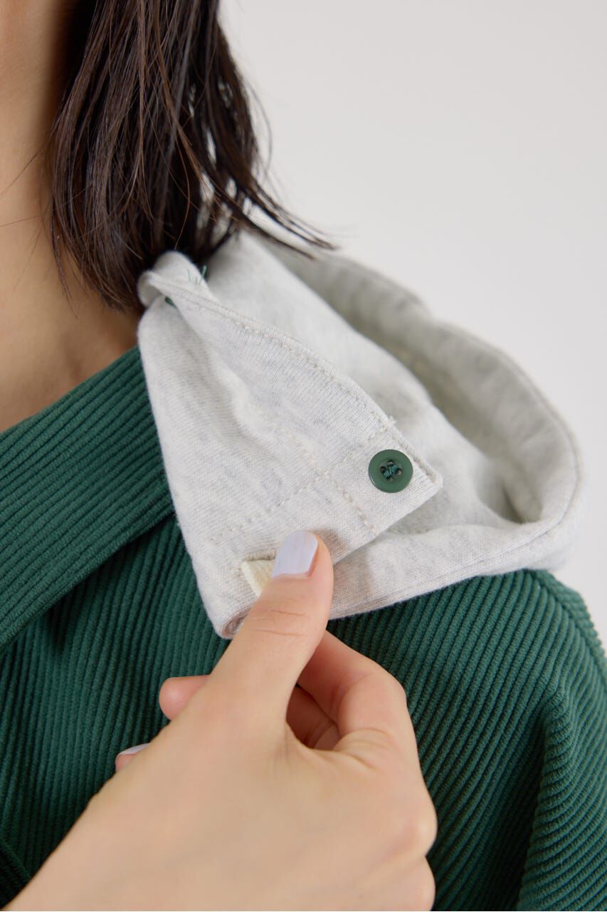 RODEO CROWNS「フード付きコーデュロイシャツワンピース」|ワンピース|