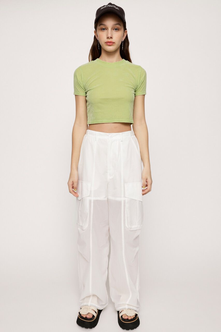 SLY「SHEER NYLON CARGO パンツ」|その他|WHT