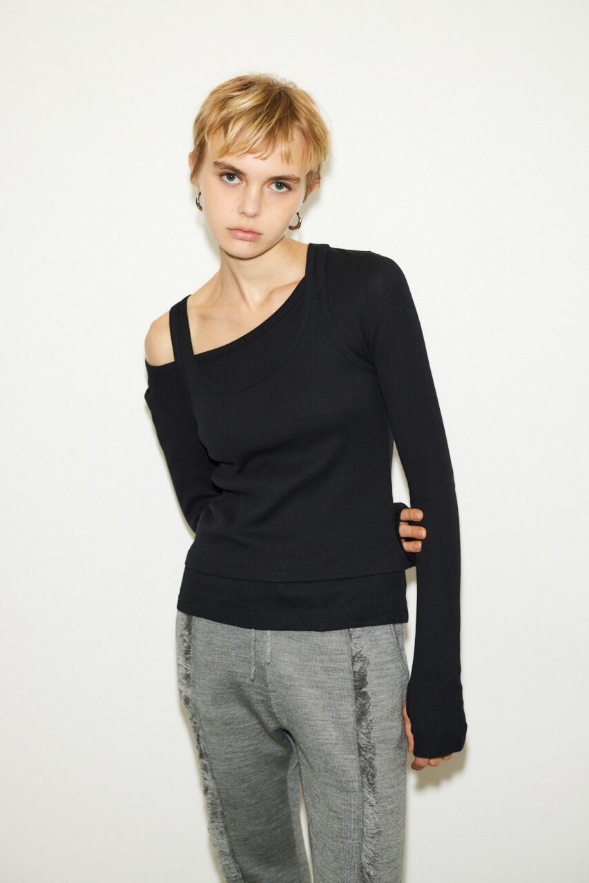 SLY「TANK LAYERED 2P トップス」|Tシャツ・カットソー|BLK