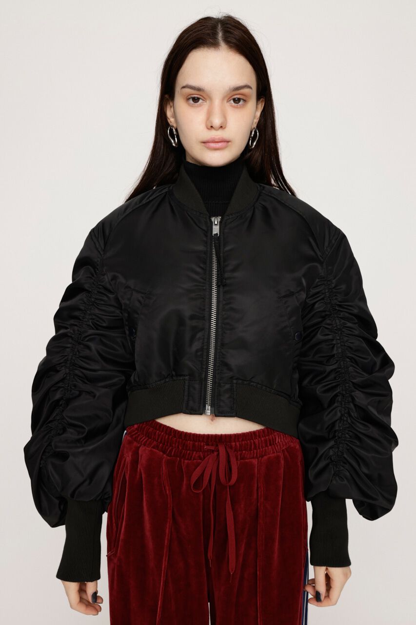 SLY「CROP GATHER MA-1」|ブルゾン・スタジャン|