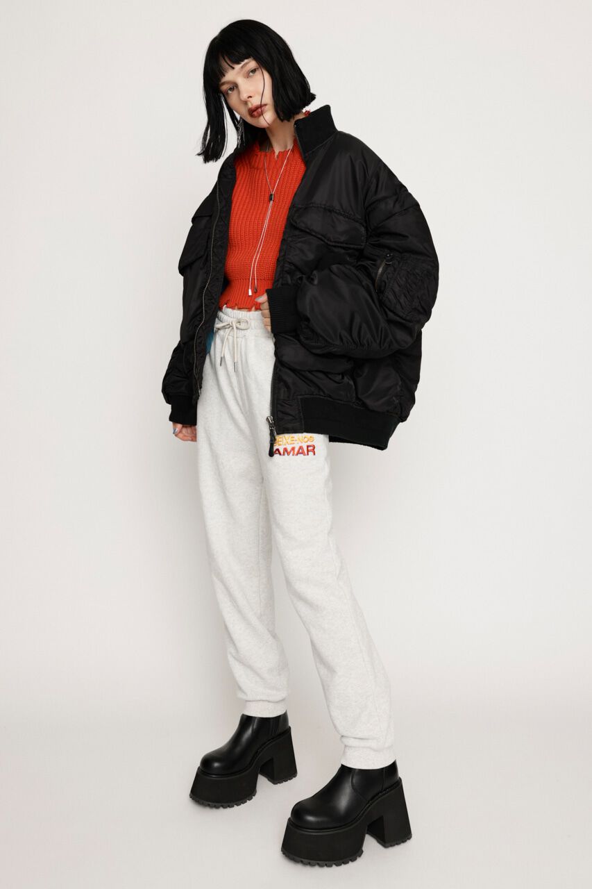 SLY「DAMAGE CROPPED KNIT トップス」|ニット・セーター|