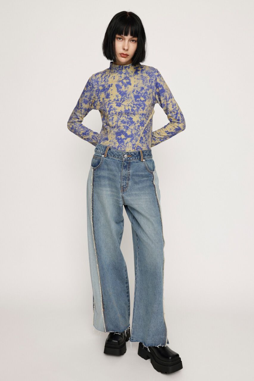 SLY「L／W INSIDE OUT WIDE STRAIGHT-B」|デニム|