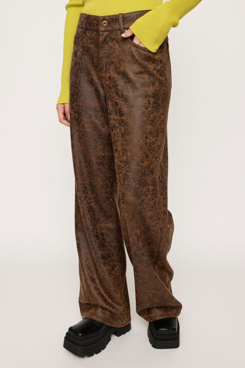 SLY「L／W CRACK F／LEATHER パンツ」|その他|