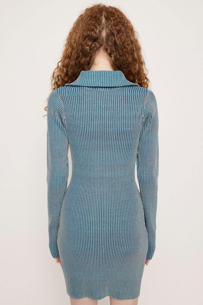 SLY「FRONT ZIP BI COLOR ショートワンピース」|ワンピース|