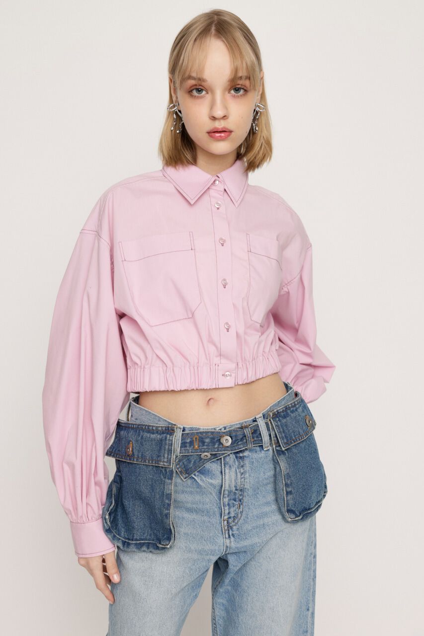 SLY「WAIST BAND CROPPED シャツ」|シャツ・ブラウス|