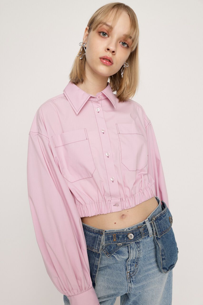 SLY「WAIST BAND CROPPED シャツ」|シャツ・ブラウス|