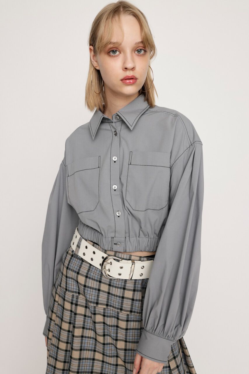 SLY「WAIST BAND CROPPED シャツ」|シャツ・ブラウス|