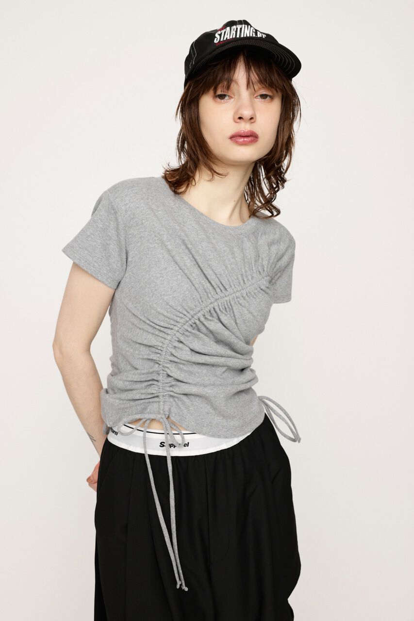 SLY「DROST GATHER COMPACT トップス」|Tシャツ・カットソー|