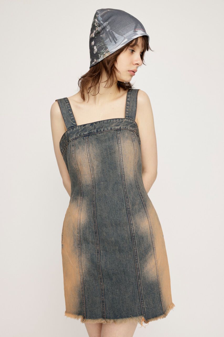 SLY「SILAS DENIM DYE S／OP-E」|ワンピース|