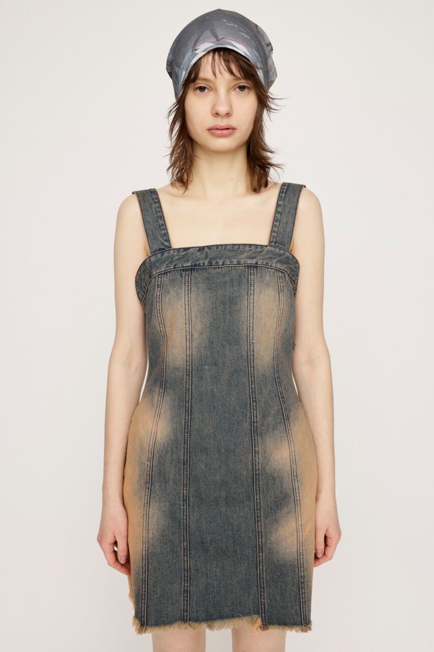 SLY「SILAS DENIM DYE S／OP-E」|ワンピース|