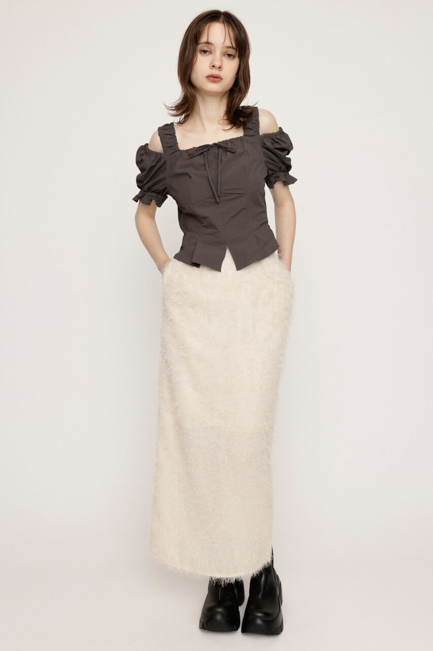 SLY「SHOULDER OPEN SQ PUFF トップス」|シャツ・ブラウス|