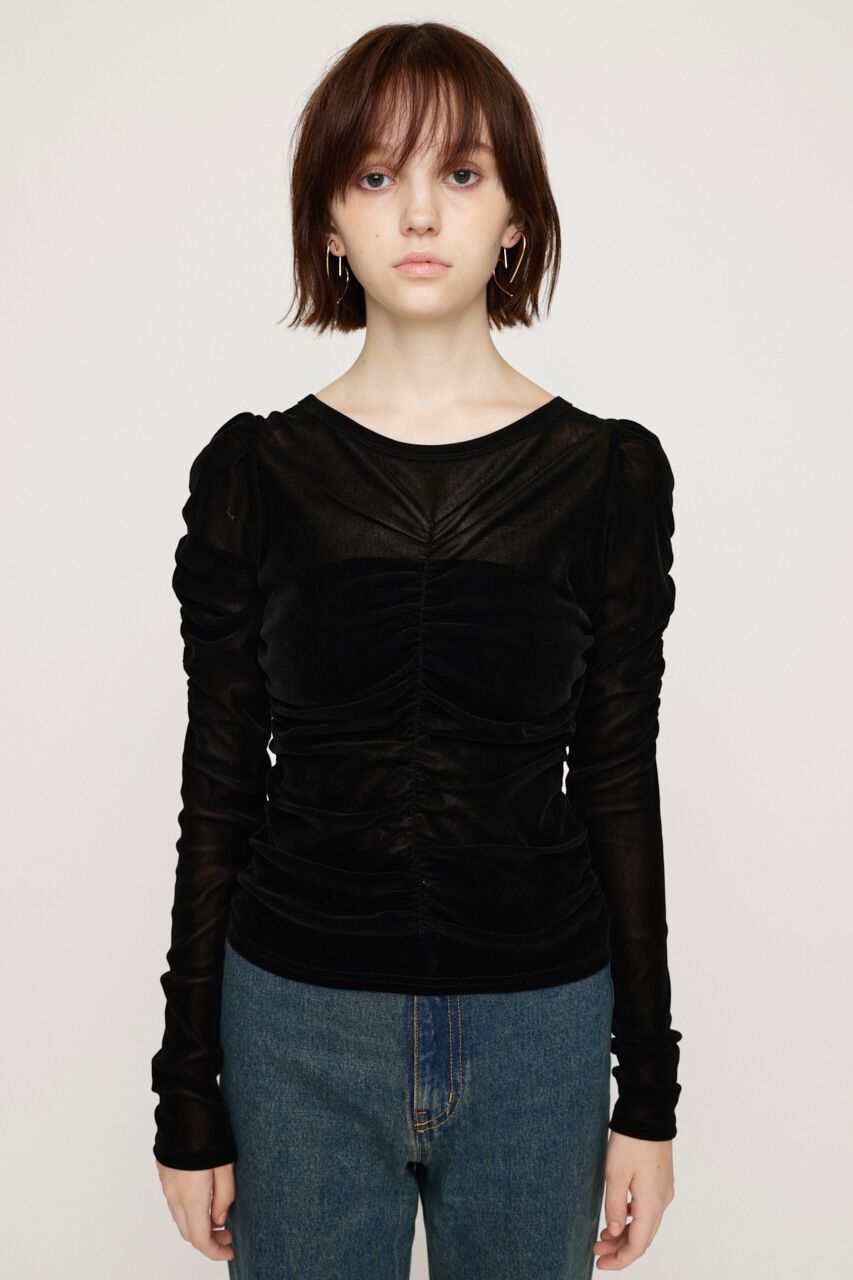 SLY「FRONT GATHER PUFF トップス」|Tシャツ・カットソー|
