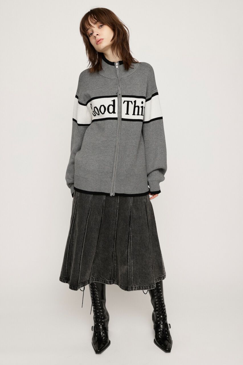 SLY「LINE LOGO ZIP カーディガン」|カーディガン|