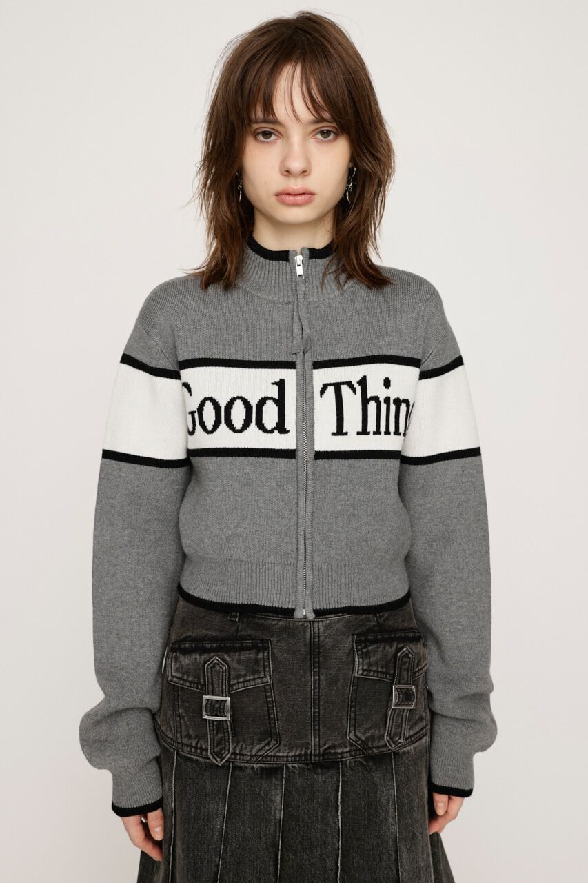 SLY「LINE LOGO ZIP カーディガン」|カーディガン|