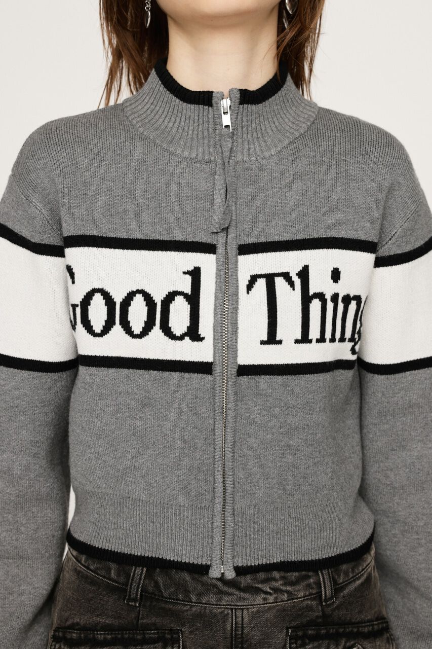 SLY「LINE LOGO ZIP カーディガン」|カーディガン|