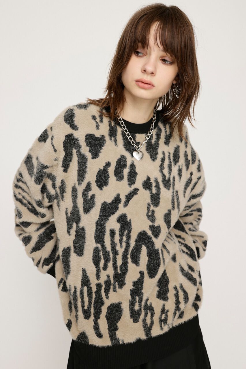 SLY「LEOPARD MOLLE JQ トップス」|ニット・セーター|