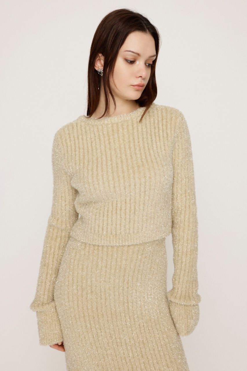 SLY「GLITTER KNIT 2WAY カーディガン」|カーディガン|