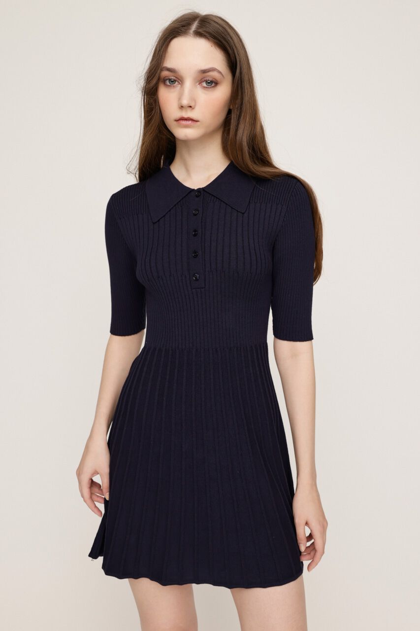 SLY「COLLARED PLEATS HG ショートワンピース」|ワンピース|