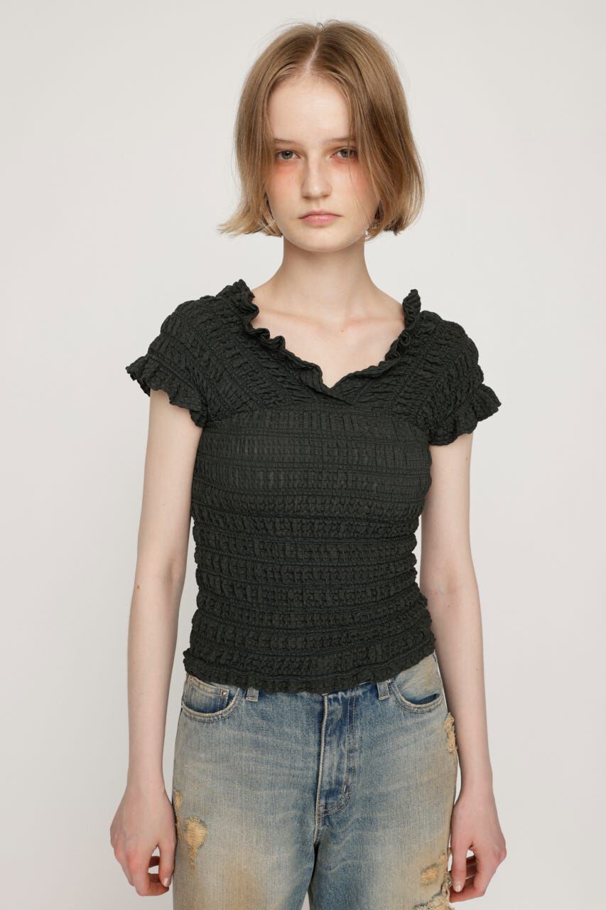 SLY「SHEER SHIRRING BUSTIER トップス」|その他|