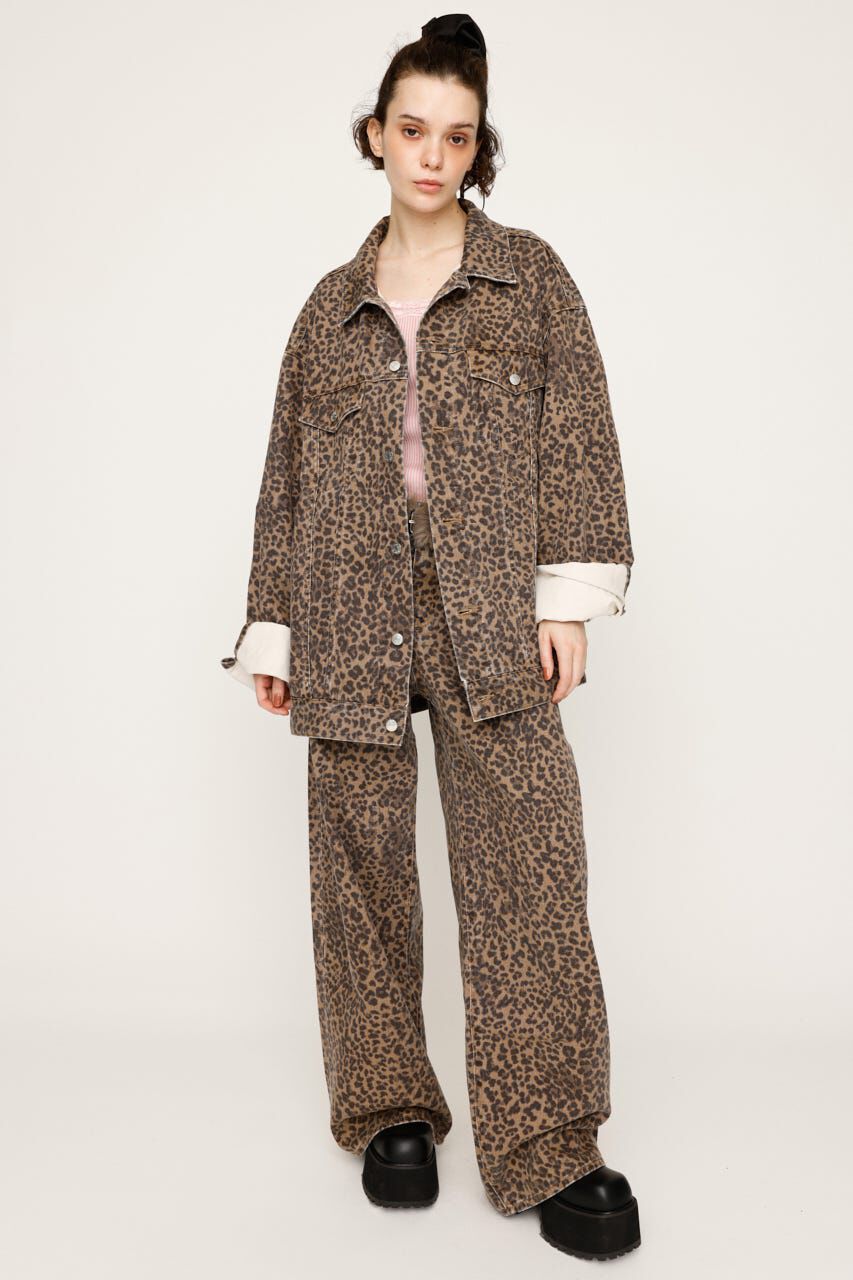 SLY「LEOPARD 4XL DENIM JK-D」|デニムジャケット|