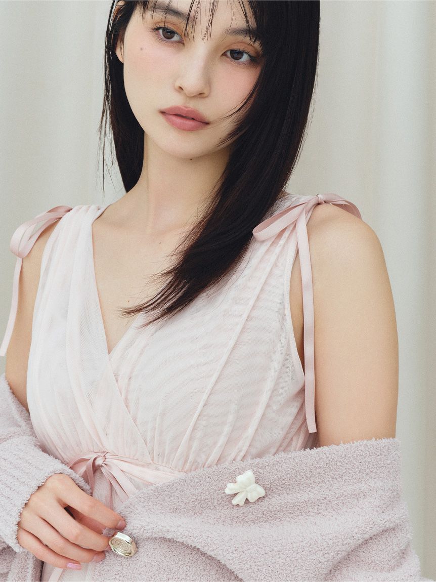 SNIDEL HOME「ナイトブラ付きチュールカットソーワンピース」|ルームウェア|