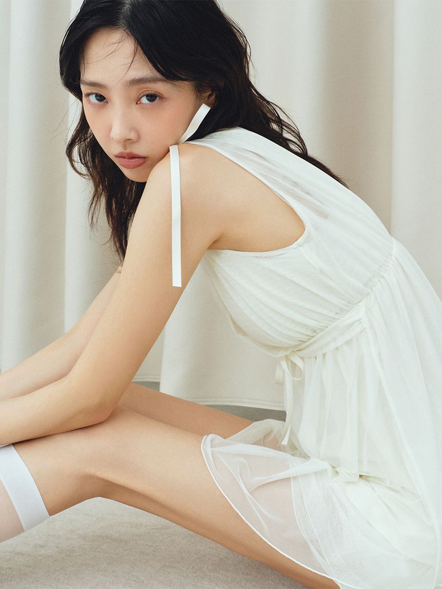 SNIDEL HOME「ナイトブラ付きチュールチュニックセットアップ」|ルームウェア|