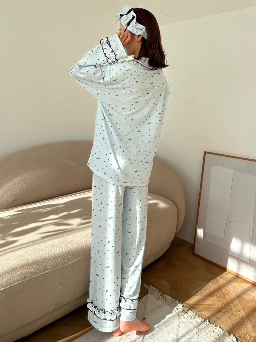 SNIDEL HOME「ハートドット柄ロングパンツ」|ルームウェア|