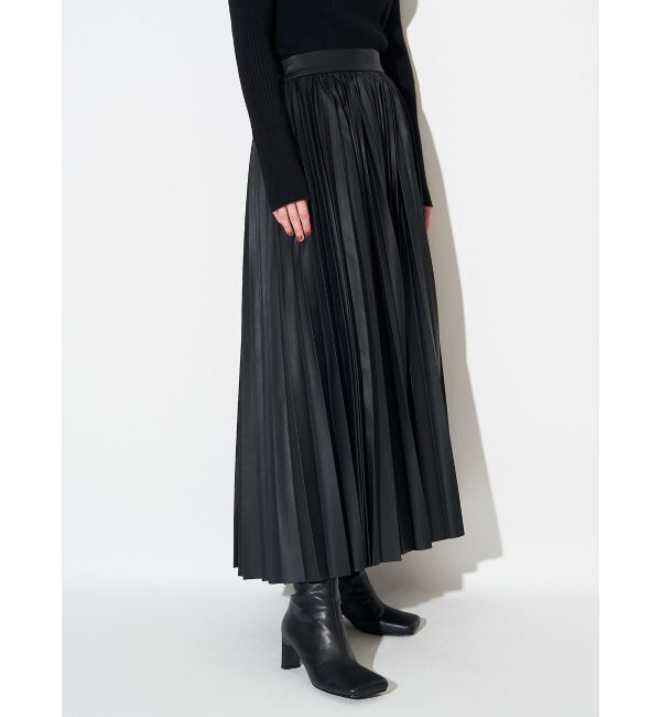 ELENDEEK「FAUX LEATHER PLEATS SK」|スカート|