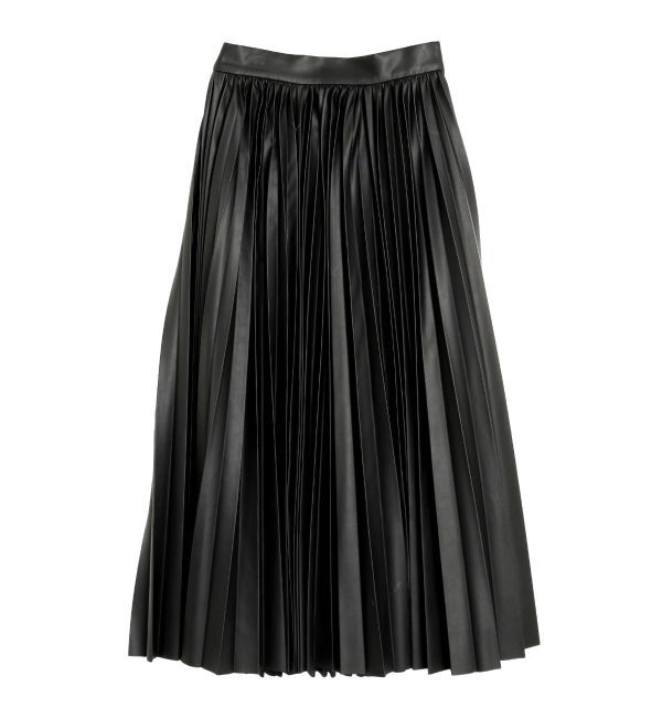 ELENDEEK「FAUX LEATHER PLEATS SK」|スカート|