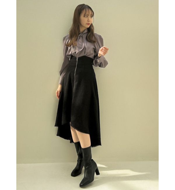 dazzlin「ZIPフリンジコルセットフレアスカート」|スカート|