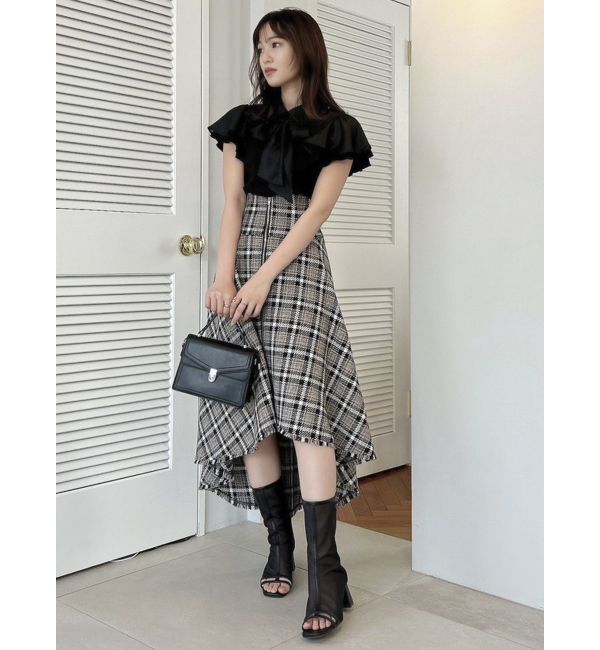 dazzlin「ZIPフリンジコルセットフレアスカート」|スカート|