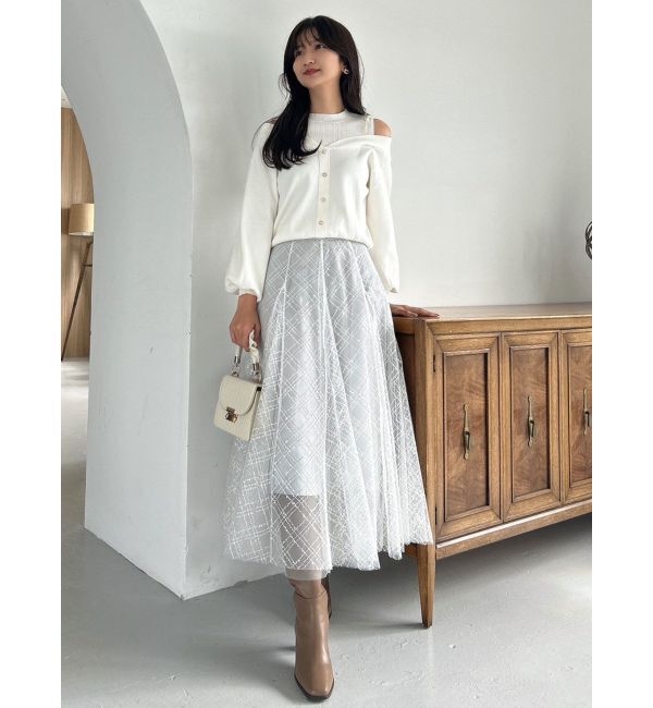 dazzlin「【再生産】スパンコールチュールスカート」|スカート|