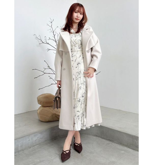 dazzlin「【WEB限定カラーあり】ダブルフリルフラワープリーツワンピース」|ワンピース|